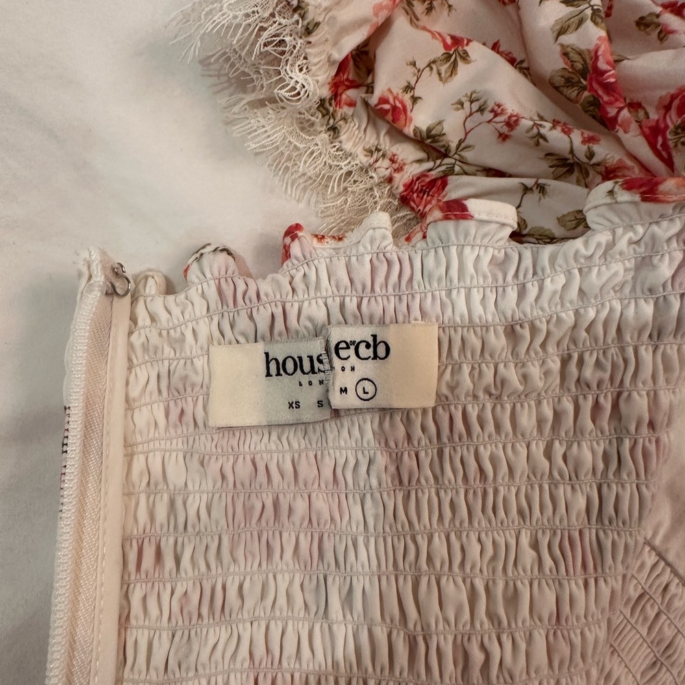 House of Cb - Bellucci, Rose Print, size L 8-10 - Picture 3 of 4